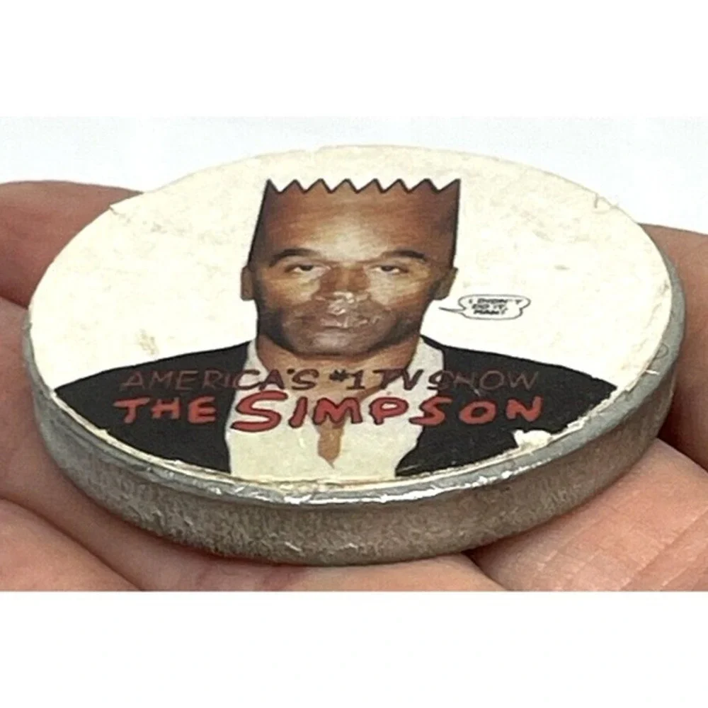 RARE Vintage POGs Heavy Metal Slammer‎ OJ Simpson as Bart Simpson 1990s